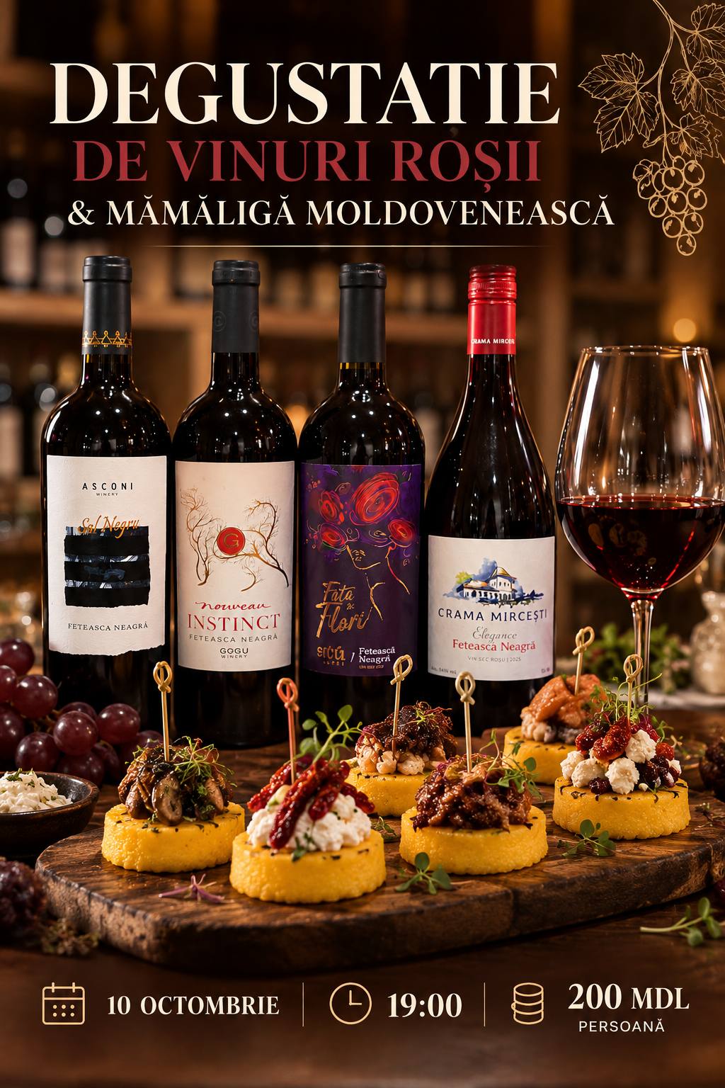 DEGUSTARE DE VINURI & FOOD PAIRING
